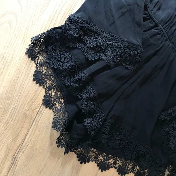 Maddy M Crochet Trim Romper Black - Picture 4 of 7